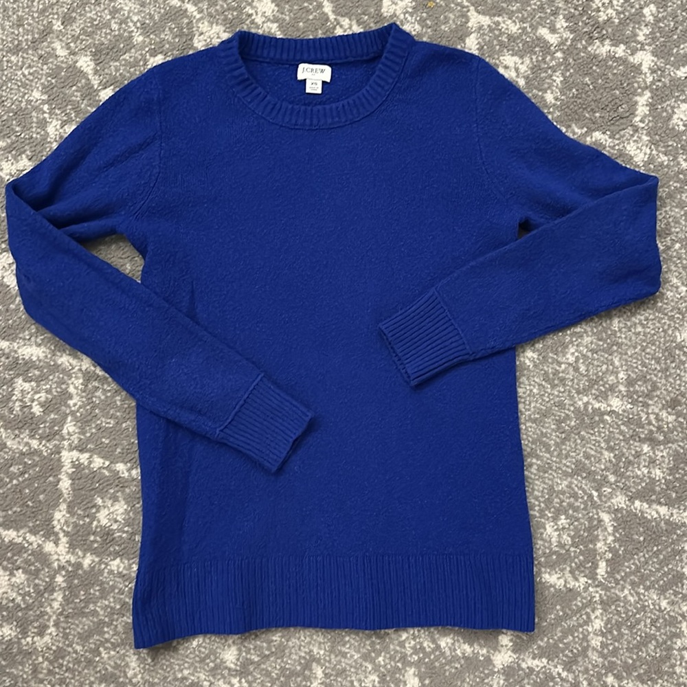 J. Crew cobalt blue Reimagined crew neck sweater - Picture 2 of 12